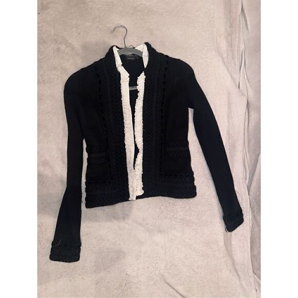 BCBG MAXAZRIA size XS women’s jacket black and white - Picture 1 of 4